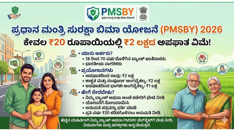 ಪ್ರಧಾನ ಮಂತ್ರಿ ಸುರಕ್ಷಾ ಬಿಮಾ ಯೋಜನೆ (PMSBY) 2026