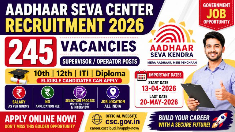 Aadhaar Recruitment 2026