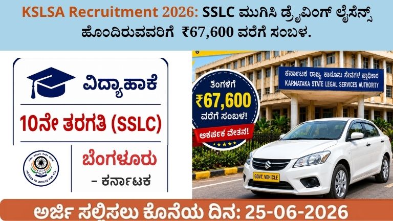 KSLSA Recruitment 2026