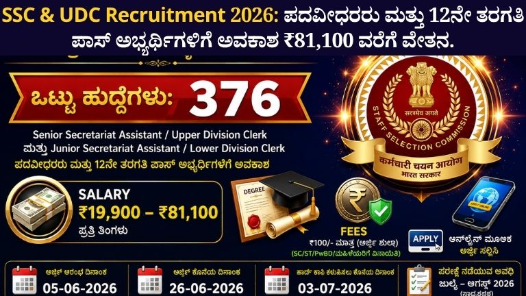 SSC & UDC Recruitment 2026